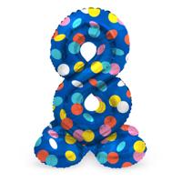 Folat BV Staande folieballon colorful dots cijfer 8 - 72cm - thumbnail