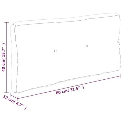 VidaXL Palletkussen 80x40x12 cm stof zwart VidaXL Palletkussen 80x40x12 cm stof zwart