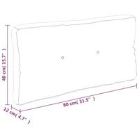 VidaXL Palletkussen 80x40x12 cm stof zwart - thumbnail