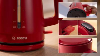 Bosch Wasserkocher 1,7L MyMoment, rot Waterkoker Rood