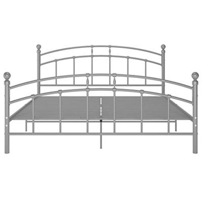 Bedframe metaal grijs 140x200 cm Bedframe metaal grijs 140x200 cm