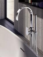 Hotbath Friendo staande badmengkraan met vaste uitloop chroom F077CR - thumbnail