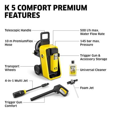 KARCHER K 5 Comfort Premium hogedrukreiniger - 500 l/u - 2100 W - 145 bar