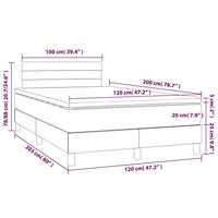 Boxspring met matras fluweel roze 120x200 cm - thumbnail