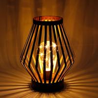 JHY Design Metalen LED Tafellamp 17.5x22 cm Brons/Zwart - thumbnail