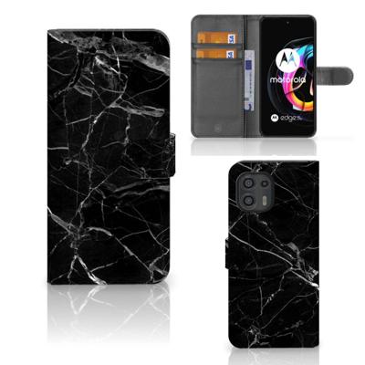 Motorola Edge 20 Lite | Bookcase | Marmer Zwart - Origineel Cadeau Vader