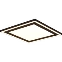 LED Plafondlamp - Plafondverlichting - Trion Coman - 24.5W - Warm Wit 3000K - Vierkant - Mat Zwart - Kunststof - thumbnail