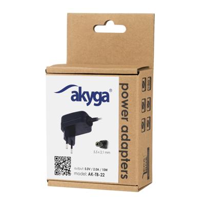 Akyga AK-TB-22 Stekkernetvoeding, vaste spanning 5 V 2 A 10 W