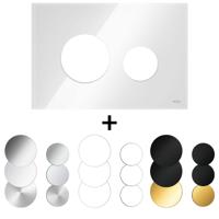 Drukplaat Front En Toetsen TECE Loop Voor WC-Bediening Glas Wit - thumbnail