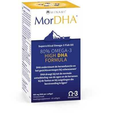Minami Nutrition MorDHA 80% Omega-3 High DHA Formule 480mg 60Capsules