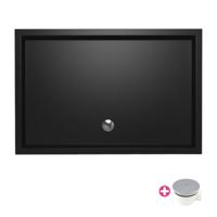 Douchebak Xenz Mariana | 120x80x4 cm | Incl.Afvoersifon-Chroom | Acryl | Rechthoekig | Zwart mat - thumbnail