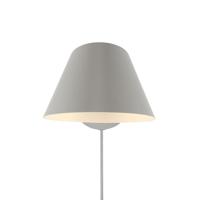 Verstelbare wandlamp grijs met E27 fitting stekker & schakelaar DFTP &apos;Stay&apos; - thumbnail