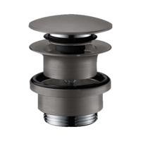 Push Open Afvoergarnituur DN32 HansGrohe Geborsteld Zwart Chroom - thumbnail