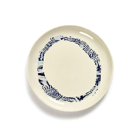 SERAX - Feast by Ottolenghi - Bord S 19x19cm wit Swirl-Stripes bl - thumbnail