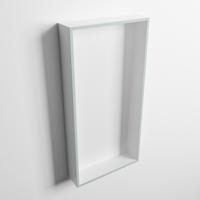 MONDIAZ EASY Nis 59,5x29,5cm in solid surface kleur Greey | Talc. 1 vak geschikt voor in- of opbouw - thumbnail