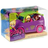 Mattel Polly pocket duik en glij auto met figuurtje - thumbnail