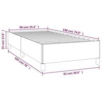 Bedframe kunstleer zwart 90x190 cm Single - thumbnail