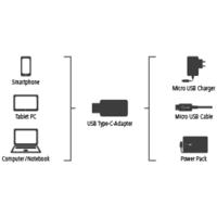 Hama 00178399 kabeladapter/verloopstukje Micro USB USB-C Zwart - thumbnail