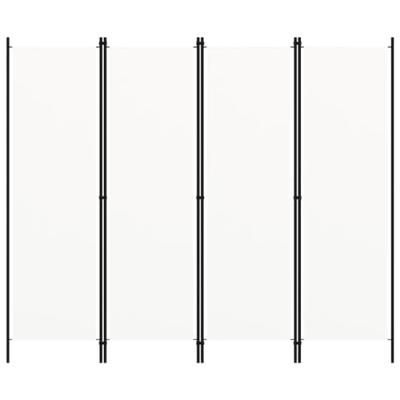 Kamerscherm met 4 panelen 200x180 cm crmewit