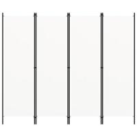 Kamerscherm met 4 panelen 200x180 cm crmewit - thumbnail