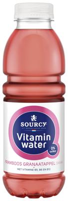 Water sourcy vitamin framboos/granaatap fles 500ml Water sourcy vitamin framboos/granaatap fles 500ml