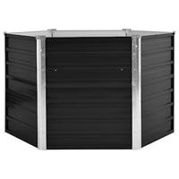 VidaXL Plantenbak verhoogd 129x129x77cm gegalvaniseerd staal antraciet - thumbnail
