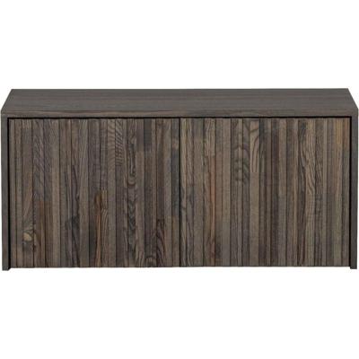 WOOOD Kistbank 'New Gravure' Essenhout, kleur Espresso WOOOD Kistbank 'New Gravure' Essenhout, kleur Espresso