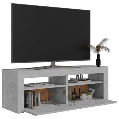 Tv-meubel met LED-verlichting 120x35x40 cm betongrijs