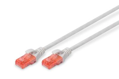 Digitus DK-1617-250 RJ45 Netwerkkabel, patchkabel CAT 6 U/UTP 25.00 m Grijs Vlambestendig, Halogeenvrij, Rond, Verdraaide paren, Onafgeschermd 1 stuk(s)