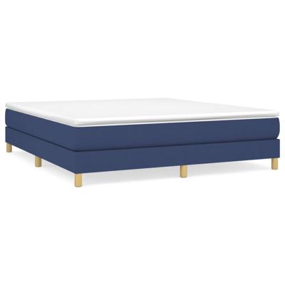 Boxspring met matras stof blauw 180x200 cm