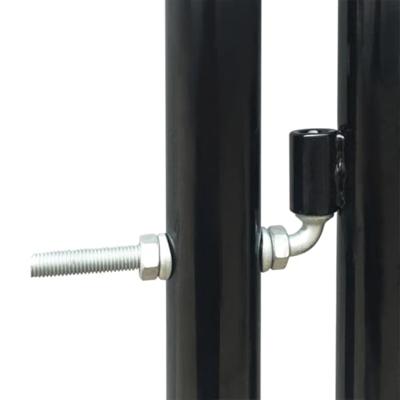 Zwarte enkele deur schuttingpoort 100x150 cm