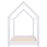 Kinderbedframe massief grenenhout wit 70x140 cm - thumbnail