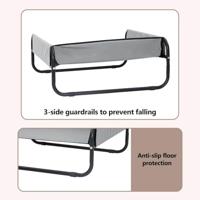 VidaXL Hondenbed lichtgrijs 85 x 85 x 33 cm staal - thumbnail