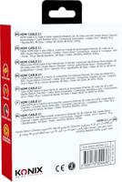 HDMI 2.1-kabel - KONIX - Nintendo Switch 2 - Compatibiliteit met 4K en 8K - Gevlochten nylon - Lengte 1,8 m - Zwart - thumbnail