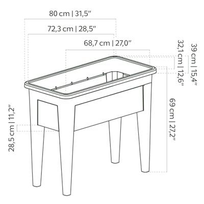 Kweektafel Venezia 80x39x69cm Groen