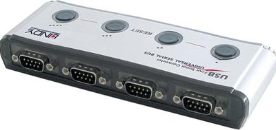 LINDY USB 1.1, Serieel Converter [1x USB 1.1 stekker A - 4x Serieel 9-polig] USB TO SERIAL CONVERTER