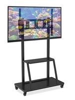 Techly ICA-TR30 flat panel vloer standaard Portable flat panel floor stand Zwart 2,54 m (100 ) - thumbnail