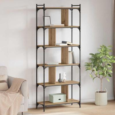 Boekenkast artisanaal eikenkleurig 76 x 32 x 192 cm