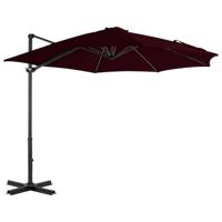 Zweefparasol met aluminium paal 300 cm rood - thumbnail