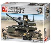 Sluban Army Battle Tank bouwstenen set (M38-B9800) - thumbnail