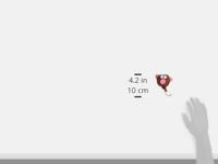 Dieren graskop in glazen vaasje 12,5cm - thumbnail