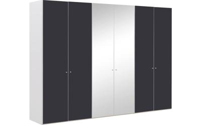 Goossens Kledingkast Easy Storage Ddk, Kledingkast 304 cm breed, 220 cm hoog, 4x draaideur en 2x spiegel draaideur midden Goossens Kledingkast Easy Storage Ddk, Kledingkast 304 cm breed, 220 cm hoog, 4x draaideur en 2x spiegel draaideur midden
