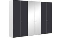 Goossens Kledingkast Easy Storage Ddk, Kledingkast 304 cm breed, 220 cm hoog, 4x draaideur en 2x spiegel draaideur midden - thumbnail