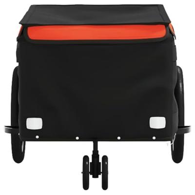 Fietstrailer 30 kg ijzer zwart en oranje