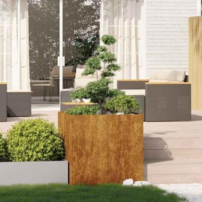 Plantenbak roestig 80x80x80 cm weervast staal Plantenbak roestig 80x80x80 cm weervast staal