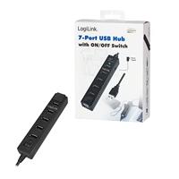 LogiLink UA0124 - USB 2.0 hub, 7-poorts met aan/uit-schakelaar - thumbnail