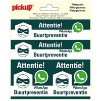 Sticker Whatsapp buurtpreventie - 150x150 mm 4 stuks. - thumbnail