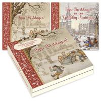Anton Pieck Kerstkaarten Kinderen in Slee - thumbnail