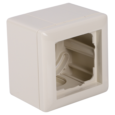 Gira System 55 Opbouwraam | 1-voudig | Inclusief Afdekraam | Crème - 66.052.32