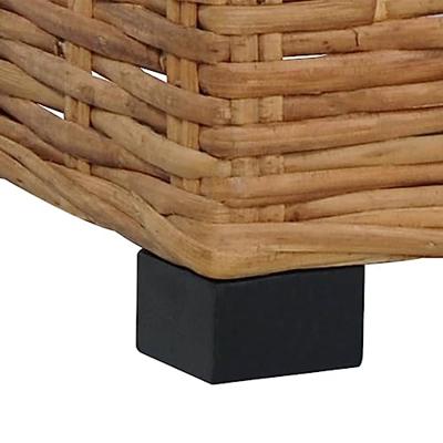 Voetensteun met kussen natuurlijk rattan